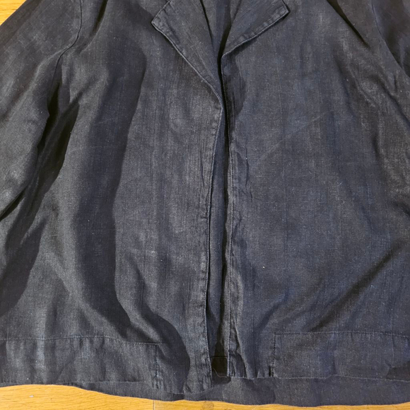 Women's Bryn Walker Black Linen Blazer Jacket Size XS - Picture 3 of 9